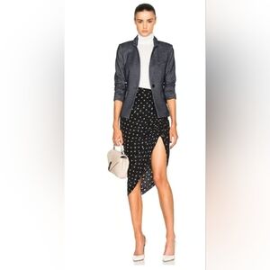 Veronica Beard Revolve Blue and White Wrap Midi Skirt